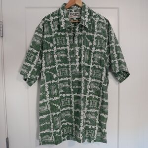 Reyn Spooner Mens University of Hawai'i Half-Button Shirt~